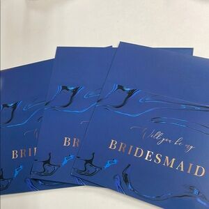 Will you be my Bridesmaid? Blue gift boxes.